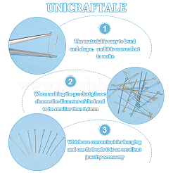 400Pcs 2 Colors 304 Stainless Steel Eye Pins&nbsp;STAS-UN0054-77