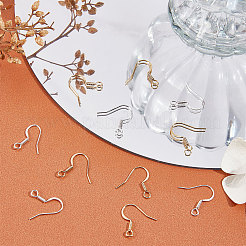 100Pcs 2 Colors Brass Earring Hooks&nbsp;KK-BBC0004-40