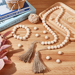 180Pcs Round Natural Unfinished Wood Beads&nbsp;DIY-CA0002-56
