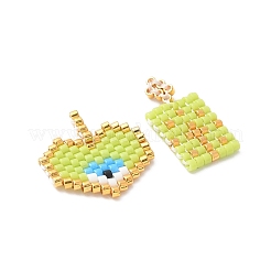 2Pcs Handmade Loom Pattern MIYUKI Glass Seed Beads&nbsp;PALLOY-MZ00607-02