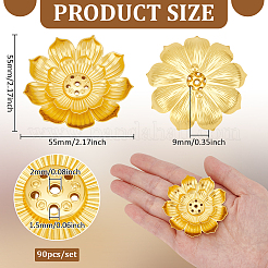 90Pcs Zinc Alloy Lotus Incense Burner Holder&nbsp;AJEW-WA0001-31