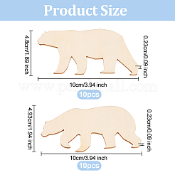 20Pcs 2 Style Unfinished Wood Pieces&nbsp;DIY-OC0010-63