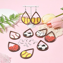 DIY Sports Ball Dangle Earring Making Kits&nbsp;DIY-YW0009-92