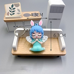 Rabbit Angel PVC Bag Keychain&nbsp;PW-WG1A29D-02