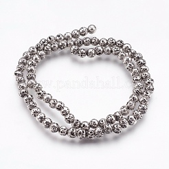 Electroplate Natural Lava Rock Beads Strands&nbsp;G-I200-17A
