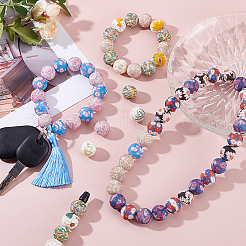 64Pcs 8 Colors Round Silicone Focal Beads&nbsp;SIL-GA0001-29A