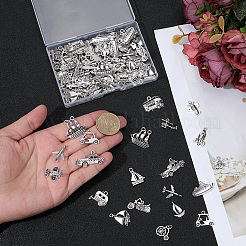 80Pcs 16 Styles Tibetan Style Alloy Pendants&nbsp;FIND-BM0001-44