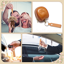 4Pcs 4 Colors Cowhide Leather Keychain&nbsp;DIY-WR0001-72