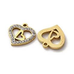 304 Stainless Steel Clay Rhinestone Pendants&nbsp;STAS-P406-17B-G