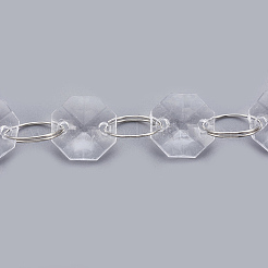 Acrylic Beaded Chains&nbsp;CH-WH0001-01P