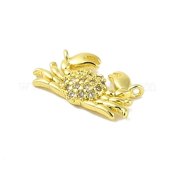 Brass Micro Pave Cubic Zirconia Pendants&nbsp;KK-E111-24G