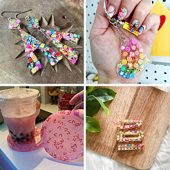 2800 Pcs 10 Styles Handmade Polymer Clay Cabochons&nbsp;CLAY-SW0001-02