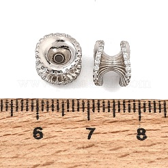 925 Sterling Silver Micro Pave Clear Cubic Zirconia Beads&nbsp;SE-CBAF1B2-09P