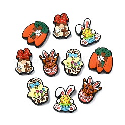 Easter Theme 20Pcs 5 Styles Food Grade Silicone Focal Beads&nbsp;SIL-CJ0002-95