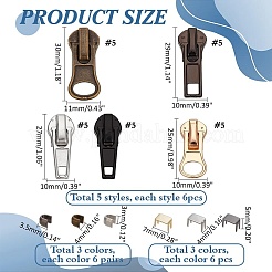 Zinc Alloy Zipper Sliders & Zipper On The Top of The Plug&nbsp;FIND-PH0021-82