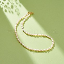 Grade A Natural Pearl Rice Beaded Necklace for Women&nbsp;NJEW-JN03958