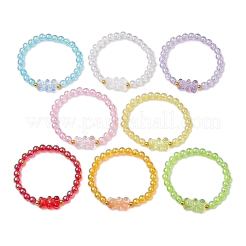 8Pcs 8 Colors Acrylic Beaded Stretch Bracelet Sets&nbsp;BJEW-JB11236