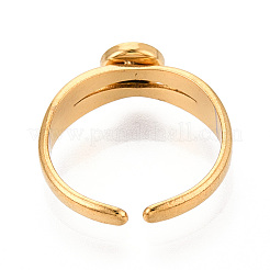 304 Stainless Steel Cuff Ring Components&nbsp;STAS-T066-14G