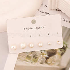 French Romantic 3 Pairs Round 304 Stainless Steel Stud Earrings&nbsp;WZ4094