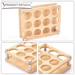 12-Hole Detachable Bamboo Shot Glasses Holders&nbsp;ODIS-WH0002-94