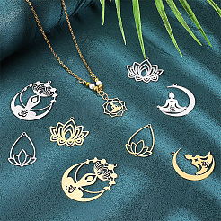DIY Yoga Theme Jewelry Making Finding Kit&nbsp;STAS-UN0047-51