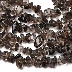 Natural Smoky Quartz Chips Beads Strands&nbsp;F037
