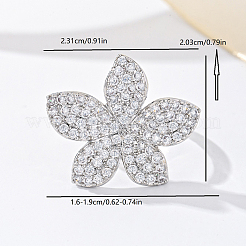Brass Micro Pave Cubic Zirconia Finger Rings for Women&nbsp;YY3691-8