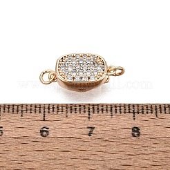 Brass Micro Pave Clear Cubic Zirconia Box Clasps&nbsp;KK-Q074-04G