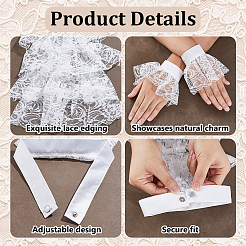 Polyester Detachable Flower Lace Collar Sets for Women&nbsp;DIY-WH0816-187A