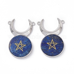 Natural Lapis Lazuli Dyed Connector Charms&nbsp;G-G983-02P-05