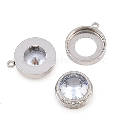 304 Stainless Steel Rhinestone Pendants&nbsp;STAS-Z203-01P-01