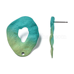 Spray Painted Iron Stud Earring Findings&nbsp;IFIN-N008-022A