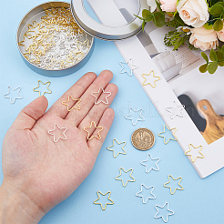 72Pcs 2 Colors Brass Linking Rings&nbsp;KK-HS0001-62