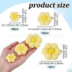 36Pcs 3 Styles Sunflower Yarn Ornament Accessories&nbsp;DIY-NB0014-87A