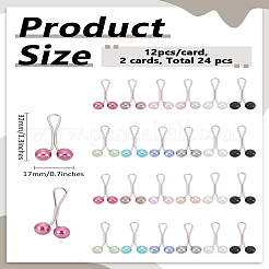 2 Cards Steel U Shape Clips Set&nbsp;AJEW-LP0002-12