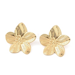Flower 304 Stainless Steel Stud Earrings for Women&nbsp;EJEW-Z065-12G-03
