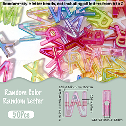 50Pcs UV Plating Transparent Acrylic Beads&nbsp;OACR-SP0002-18