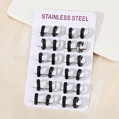 304 Stainless Steel Polishing Hoop Earrings&nbsp;EJEW-M106-01E-EB