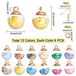 DIY Globe Dangle Earring Making Kits&nbsp;DIY-PH0013-05G