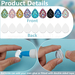 36Pcs 9 Colors Resin Cabochons&nbsp;DIY-FG0007-12