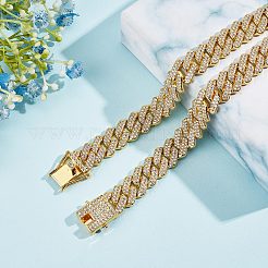 Crystal Rhinestone Tennis Necklace&nbsp;NJEW-WH0009-13