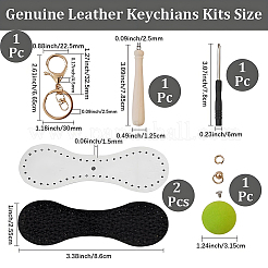 DIY Leather Keychain Making Kits&nbsp;AJEW-WH20020-345G-14