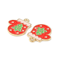 Christmas Alloy Enamel Pendants&nbsp;X-ENAM-D047-09LG-07