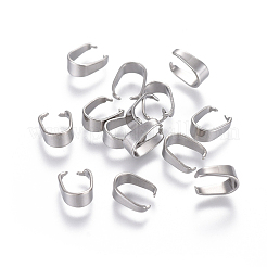 Tarnish Resistant 201 Stainless Steel Snap on Bails&nbsp;STAS-F117-16P-3x7