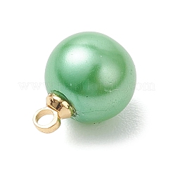 Baking Paint Pearlized Glass Pearl Round Charms&nbsp;PALLOY-JF04787