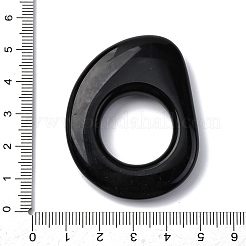 Natural Black Obsidian Linking Rings&nbsp;G-U024-01