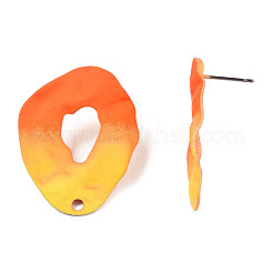 Spray Painted Iron Stud Earring Findings&nbsp;IFIN-N008-022C