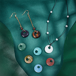 12Pcs 12 Styles Natural & Synthetic Gemstone Pendants&nbsp;G-BC0001-49