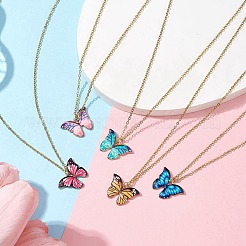 Alloy Enamel Pendant Necklace&nbsp;NJEW-JN04584