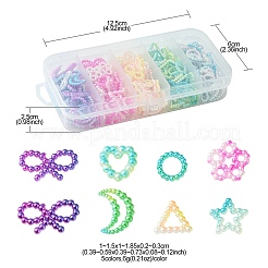 30G 5 Colors Spray Paint ABS Plastic Cabochons&nbsp;KY-YW0001-39